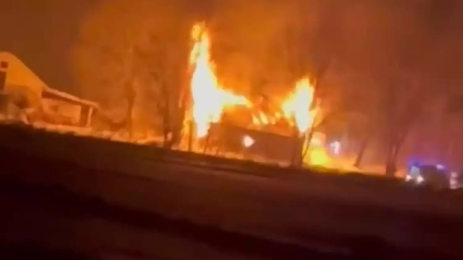 Pożar domu w Hruszewie.mp4